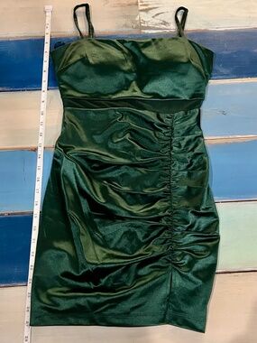 Windsor Ruched Satin Mini Dress